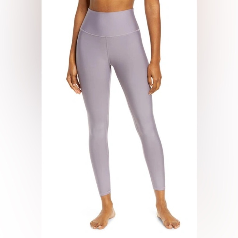 Alo Yoga Airlift High Waist 7/8 Leggings In Lavender Smoke
